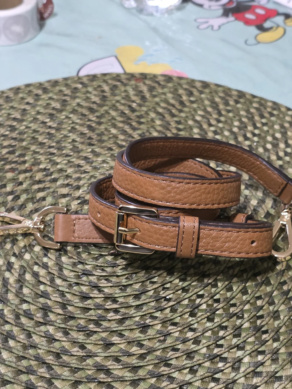 WomenMichael Kors Tan Leather Adjustable Shoulder Strap with Gold Hardware Used